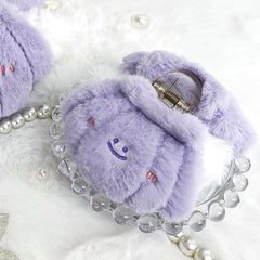 smiling shell fluffy hair clip boogzel clothing