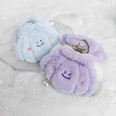 smiling shell fluffy hair clip boogzel clothing