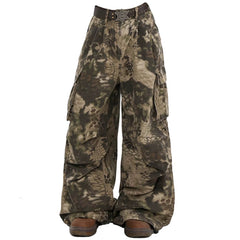 snake print wide leg cargo pants boogzel clothing