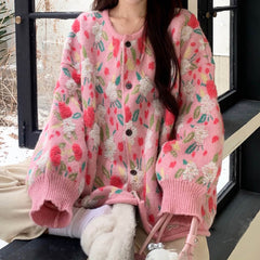 soft girl floral cardigan boogzel clothing