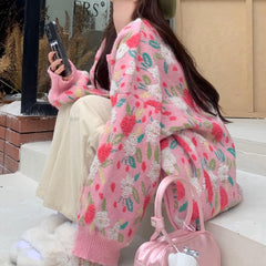 soft girl floral cardigan boogzel clothing