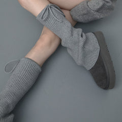 grey ribbed leg warmers boogzel clothing