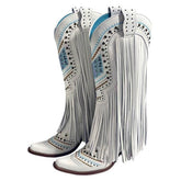 space oddity fringe boots boogzel clothing
