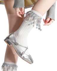sparkle star charm socks boogzel clothing
