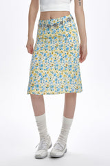 spring garden floral print skirt boogzel clothing