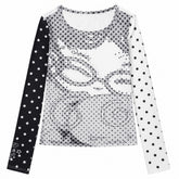 star girl mismatched sleeve top boogzel clothing