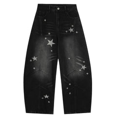 star pattern baggy jeans boogzel clothing