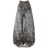 star pattern wide leg jeans boogzel clothing