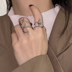 star aesthetic spiral ring boogzel clothing