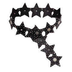 star black leather belt boogzel clothing