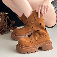star cut out platform boots boogzel clothing