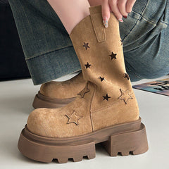 star cut out platform boots boogzel clothing