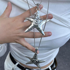 starfish pendant necklace boogzel clothing