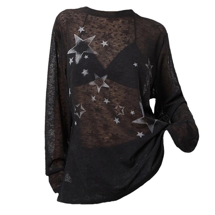star girl aesthetic long sleeve top boogzel clothing