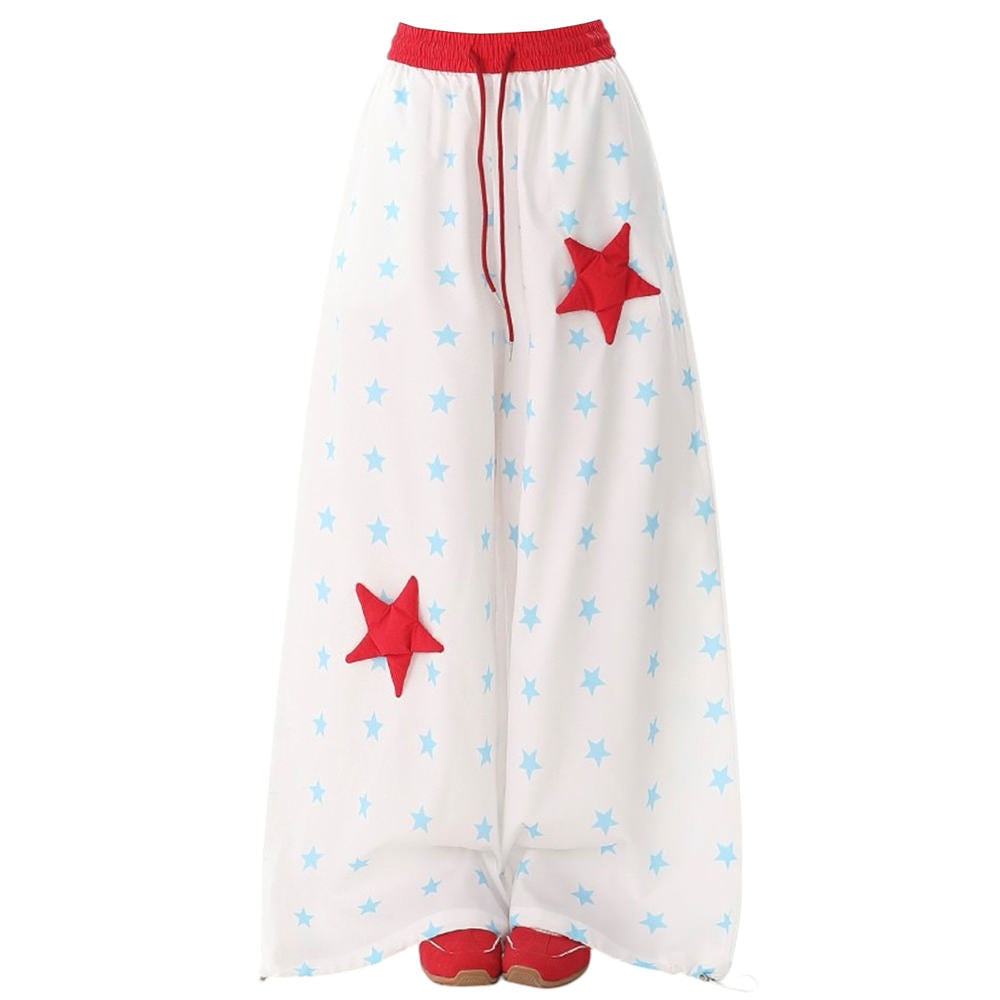 star girl aesthetic wide leg trousers boogzel clothing