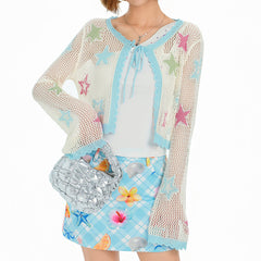 star girl crochet mesh cardigan boogzel clothing