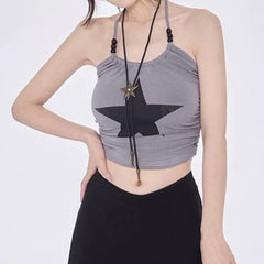 star girl halter crop top boogzel clothing