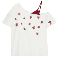 star girl off shoulder graphic tee boogzel clothing