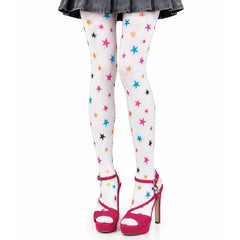 star girl printed tights boogzel clothing