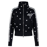star girl side stripe zip sweatshirt boogzel clothing