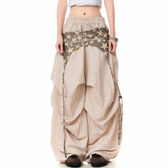 star pattern layered baggy pants boogzel clothing