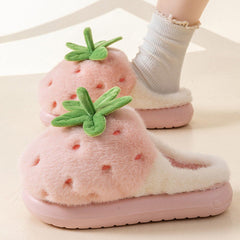 Strawberry Fluffy Slippers