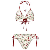 strawberry print bikini set boogzel clothing