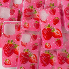 strawberry print y2k iphone case boogzel clothing