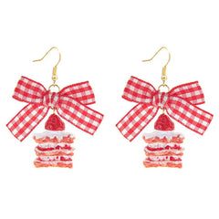 strawberry cake earrings boogzel clothing