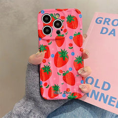 strawberry pattern iphone case boogzel clothing
