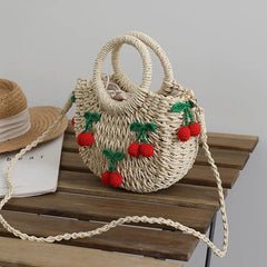 cherry straw bag boogzel clothing