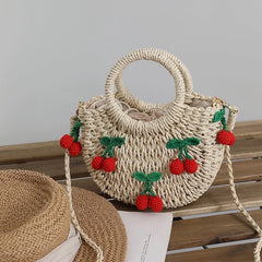 cherry straw bag boogzel clothing