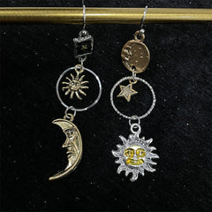 sun and moon aesthetic earrings boogzel clothing