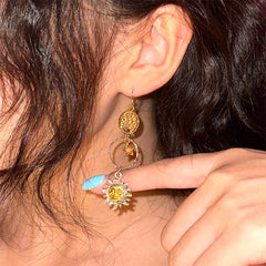 sun and moon aesthetic earrings boogzel clothing