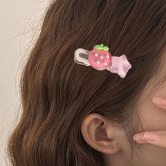 sweet strawberry and star hair clip boogzel clothing