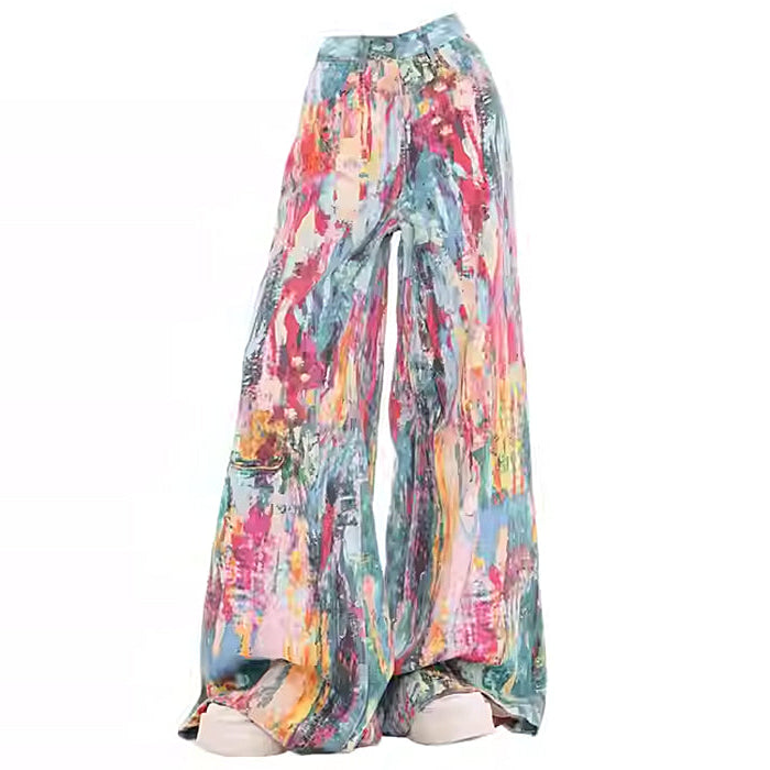 tie dye wide leg jeans boogzel clothing