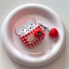 tomato checkered airpods case boogzel clothing