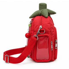 tomato shaped clear pocket handbag boogzel clothing