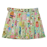 toy print pleated mini skirt boogzel clothing