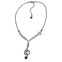 treble clef necklace boogzel clothing