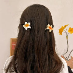 tropical flower 6pcs mini hair clip set boogzel clothing