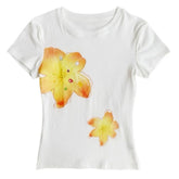 tropical flowers coconut girl t-shirt boogzel clothing