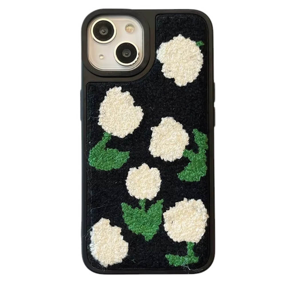 tulip embroidery iphone case boogzel clothing