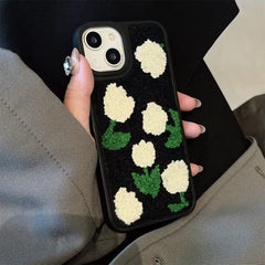 tulip embroidery iphone case boogzel clothing