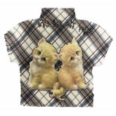 twin kitten mesh baby tee boogzel clothing