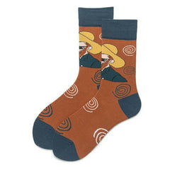 van gogh print socks boogzel clothing