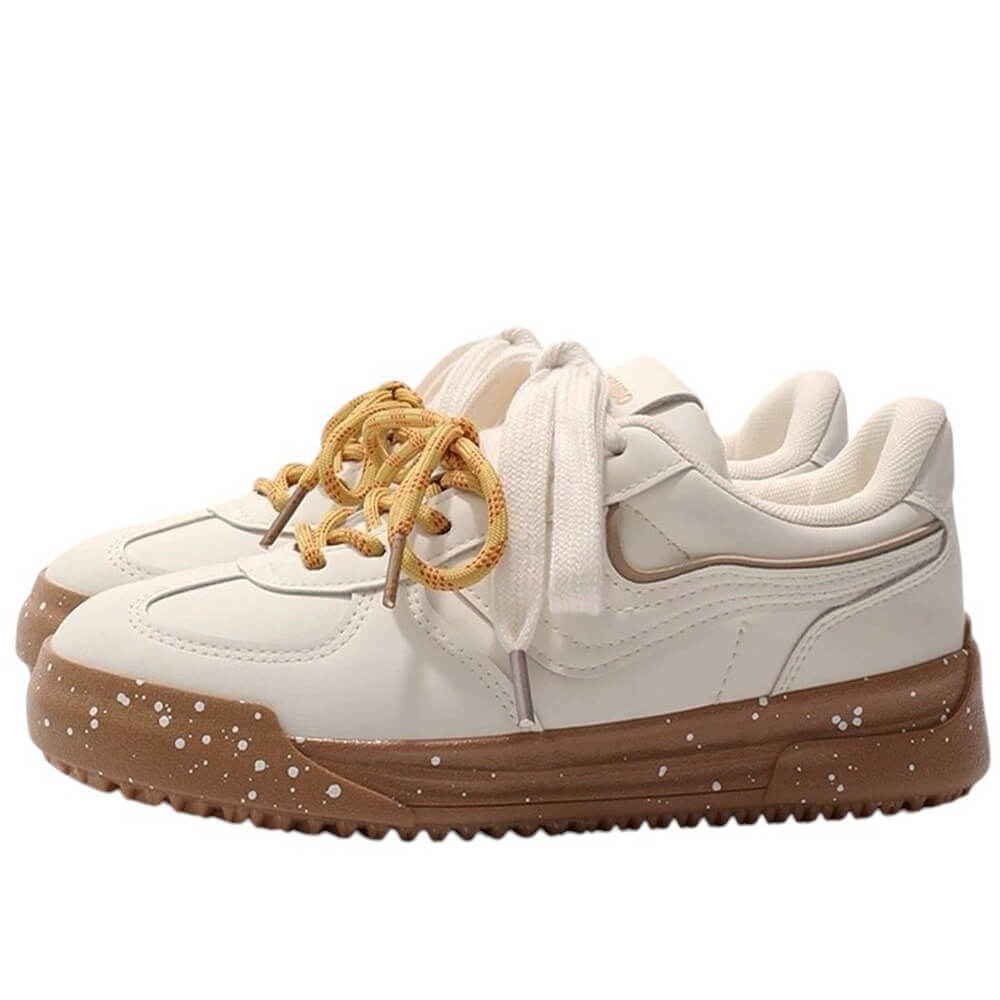 vanilla latte sneakers boogzel clothing