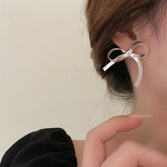 aesthetic chain bow earrings boogzel clothing