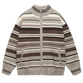 vintage zip up striped sweater boogzel clothing