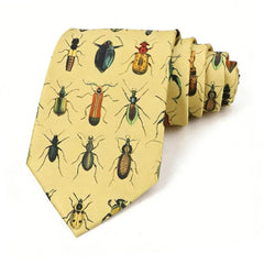 vintage beetle print tie boogzel clothing